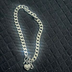 Juicy Couture Silver Heart Charm Necklace